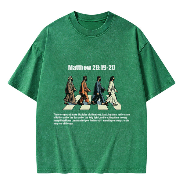 Go And Make Disciples Christian Washed T-Shirt