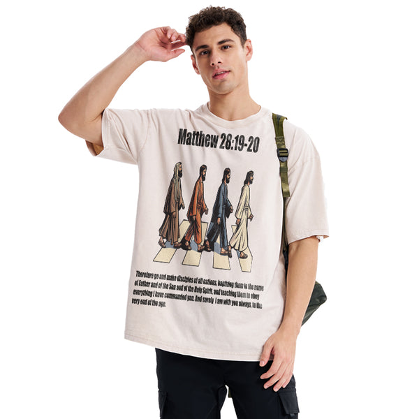 Go And Make Disciples Christian Washed T-Shirt