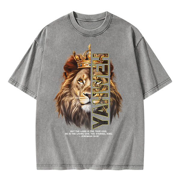 He Is The Living God Christian Washed T-Shirt