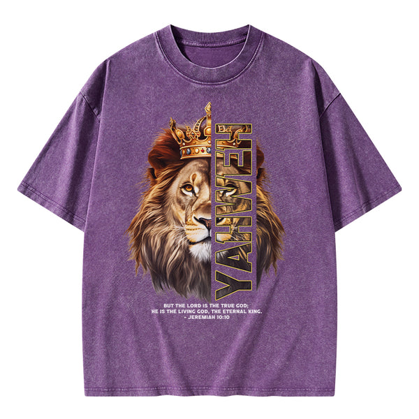 He Is The Living God Christian Washed T-Shirt