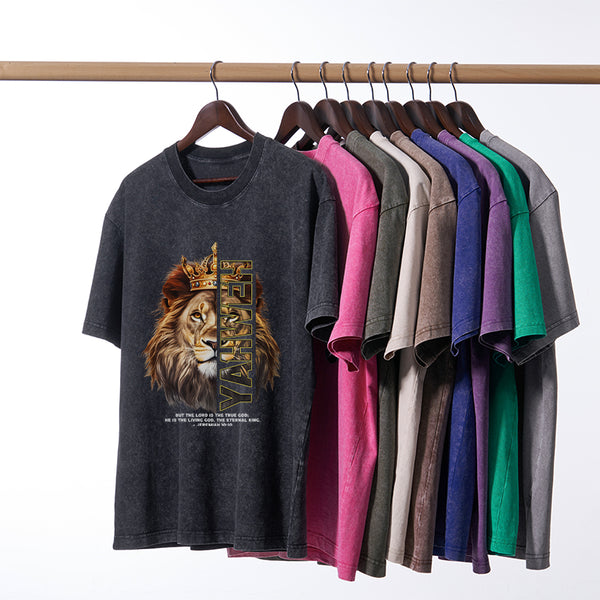 He Is The Living God Christian Washed T-Shirt