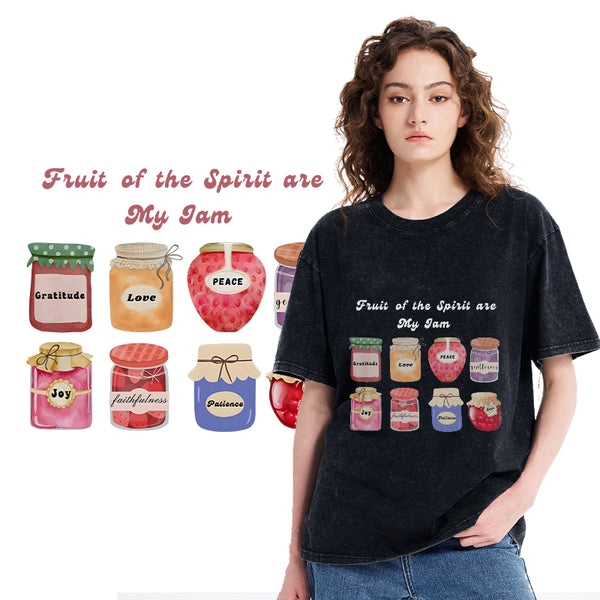 GC-WTSY067 Fruit Of The Spirit Are My Jam Christian Washed T-Shirt