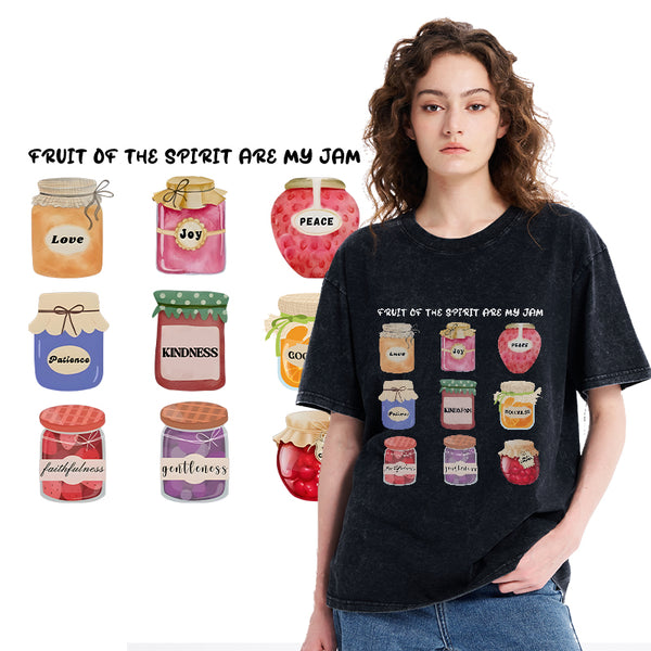 Fruit Of The Spirit Are My Jam Christian Washed T-Shirt Two