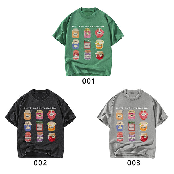 Fruit Of The Spirit Are My Jam Christian Washed T-Shirt Two