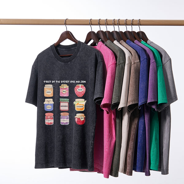 Fruit Of The Spirit Are My Jam Christian Washed T-Shirt Two