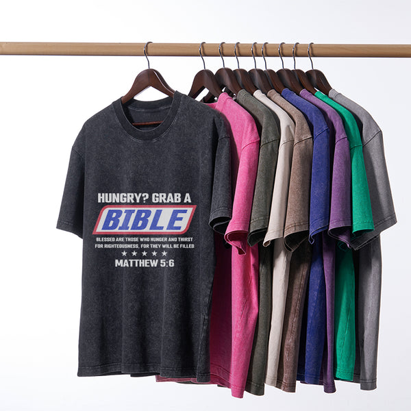 Blessed Are Those Who Hunger And Thirst For Righteousness Christian Washed T-Shirt