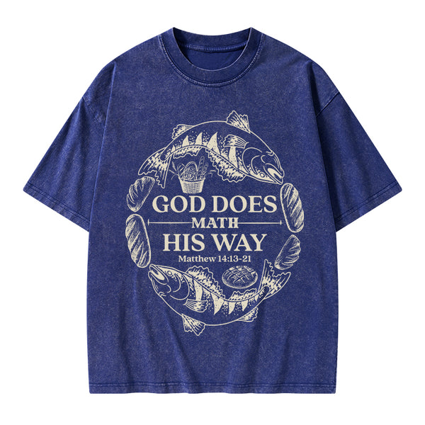 God Does Math His Way Christian Washed T-Shirt