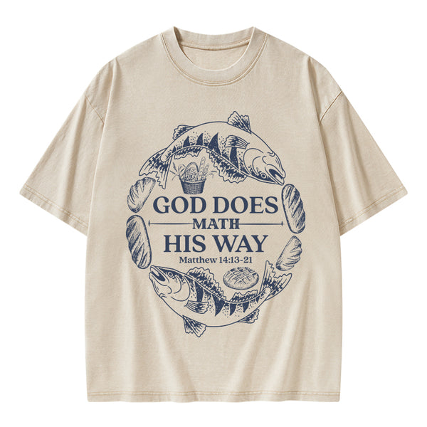 God Does Math His Way Christian Washed T-Shirt