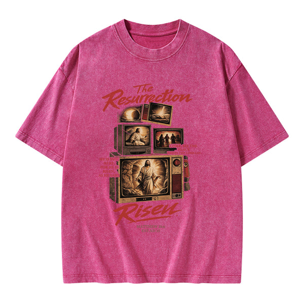 The Resurrection Risen Christian Washed T-Shirt