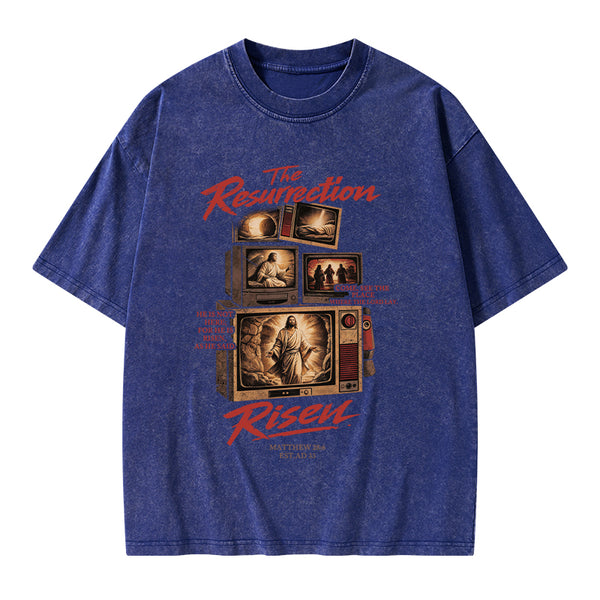 The Resurrection Risen Christian Washed T-Shirt
