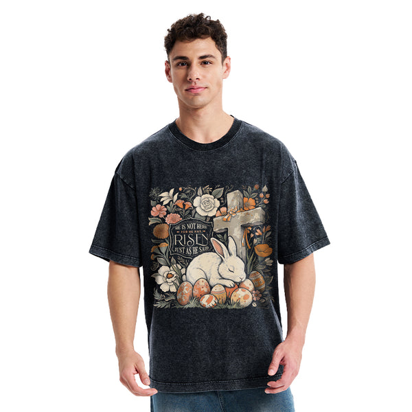 He Is Not Here Christian Washed T-Shirt