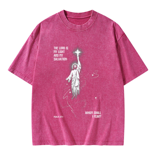 The Lord Is My Light Christian Washed T-Shirt