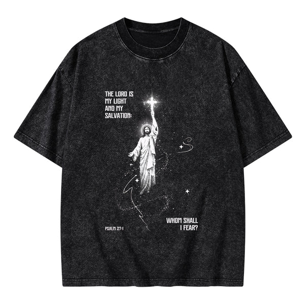 The Lord Is My Light Christian Washed T-Shirt