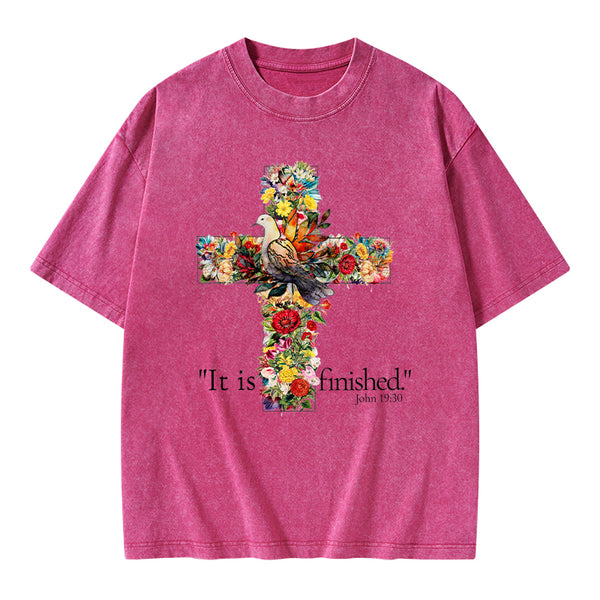 It Is Finished Christian Washed T-Shirt