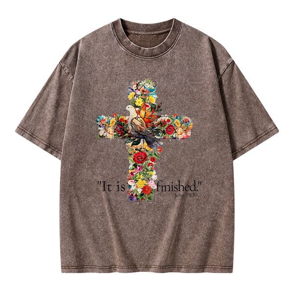 It Is Finished Christian Washed T-Shirt