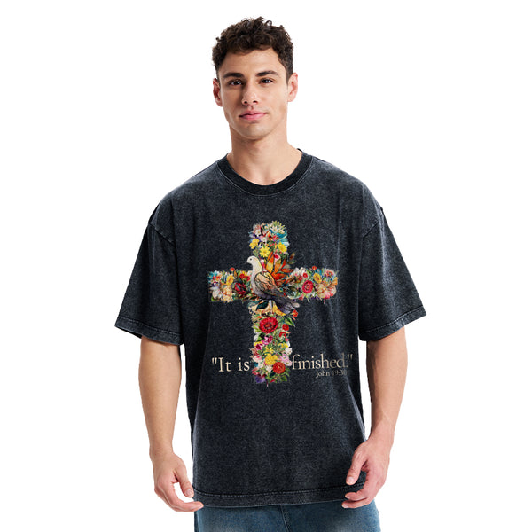 It Is Finished Christian Washed T-Shirt