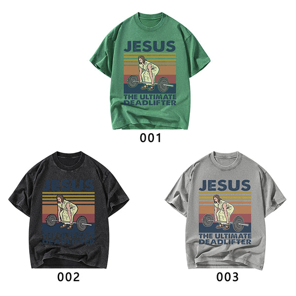 Jesus The Ultimate Deadlifter Vintage T-Shirt