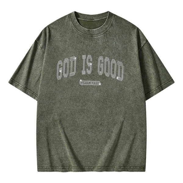 God Is Good Christian Washed T-Shirt