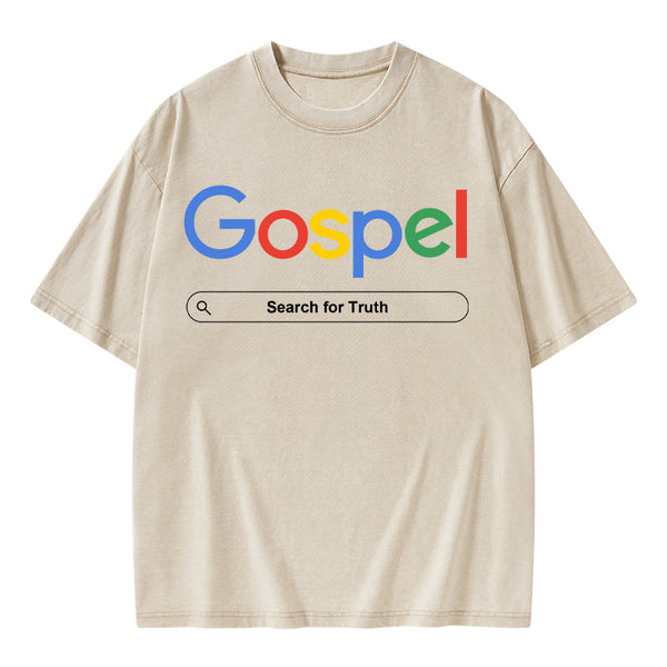 Gospel Search For Truth Christian Washed T-Shirt