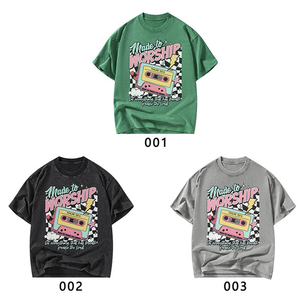 Made To Worship Christian Washed T-Shirt