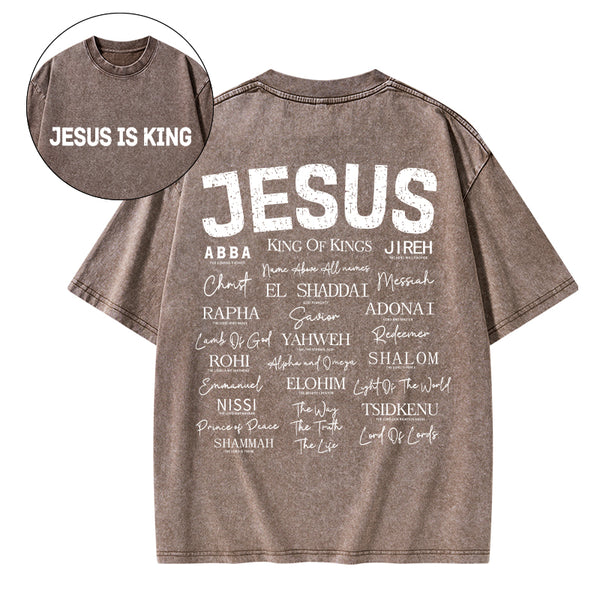 Names Of Jesus Christian Washed T-Shirt
