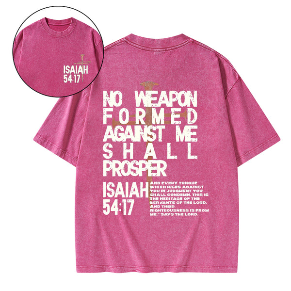 No Weapon Christian Washed T-Shirt