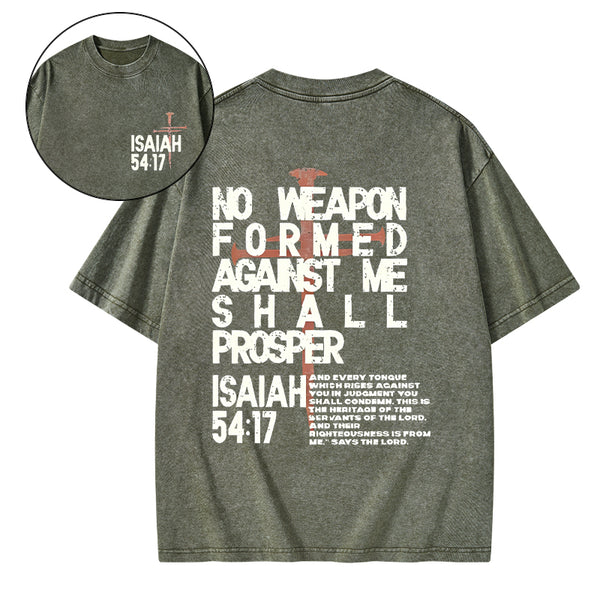 No Weapon Christian Washed T-Shirt