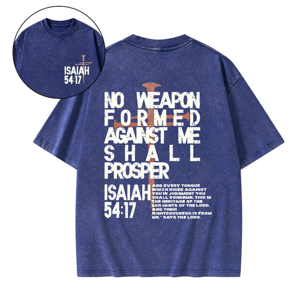 No Weapon Christian Washed T-Shirt