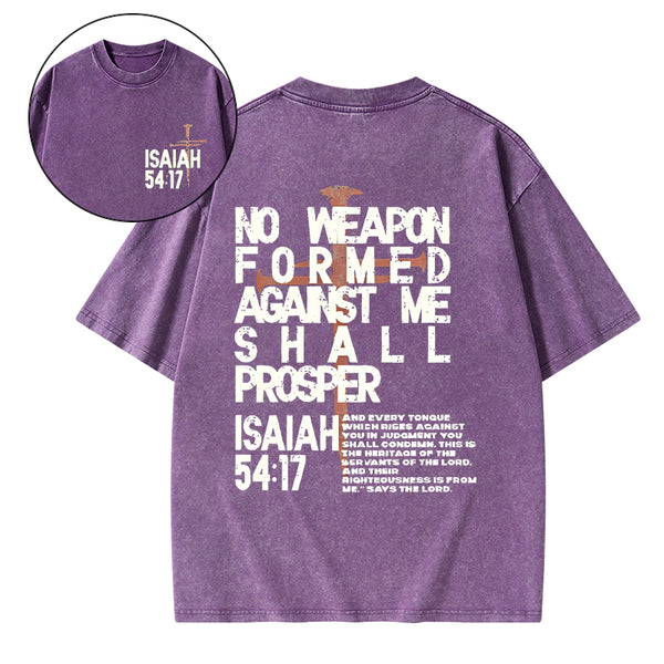 No Weapon Christian Washed T-Shirt
