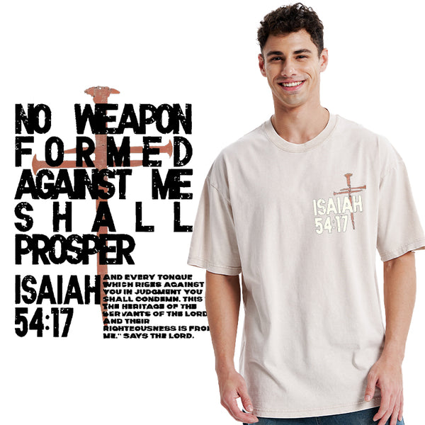 No Weapon Christian Washed T-Shirt