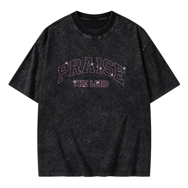 Praise The Lord Christian Washed T-Shirt