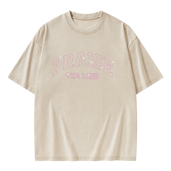 Praise The Lord Christian Washed T-Shirt