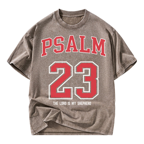 Psalm 23 Christian Washed T-Shirt