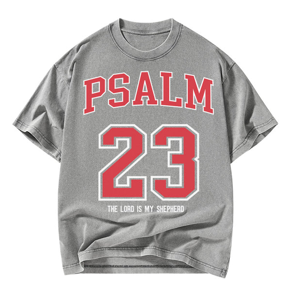 Psalm 23 Christian Washed T-Shirt