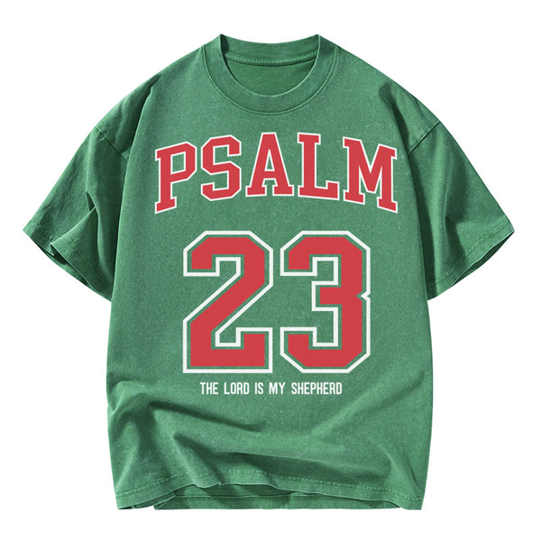 Psalm 23 Christian Washed T-Shirt