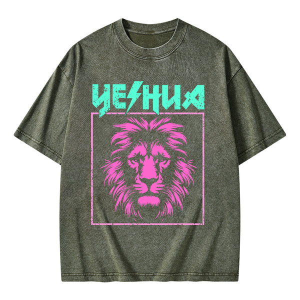Retro Lion Yeshua Christian T-Shirt